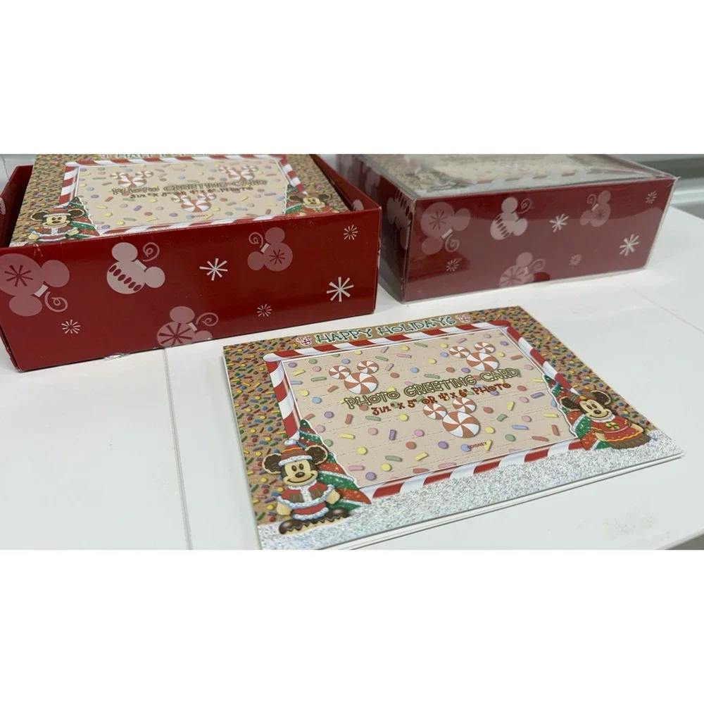 Disney Mickey & Minnie Mouse Photo Card Boxed Christmas Cards - 14ct (2) Read